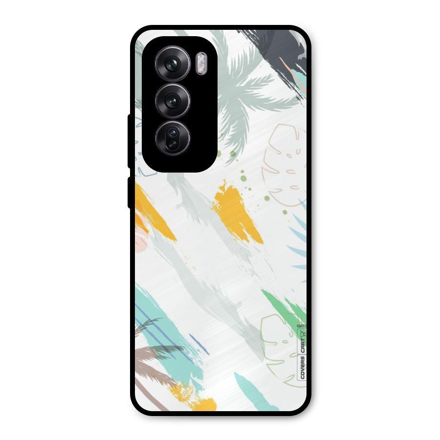 Fresh Colors Splash Metal Back Case for Oppo Reno12 Pro