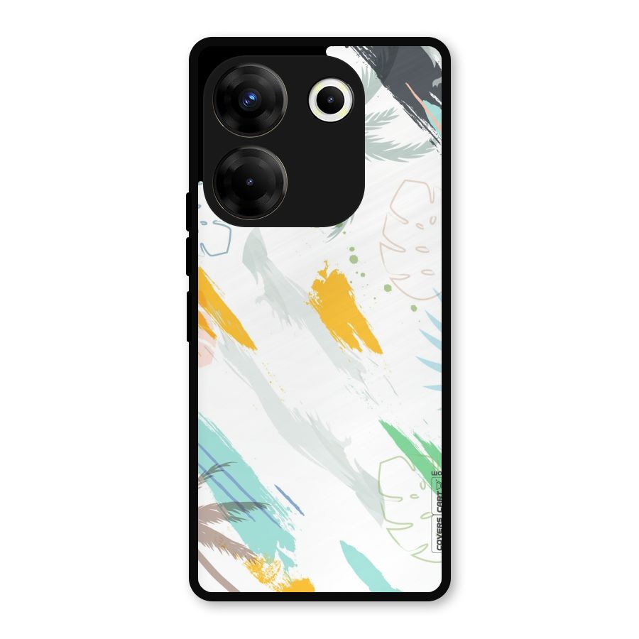 Fresh Colors Splash Metal Back Case for Tecno Camon 20