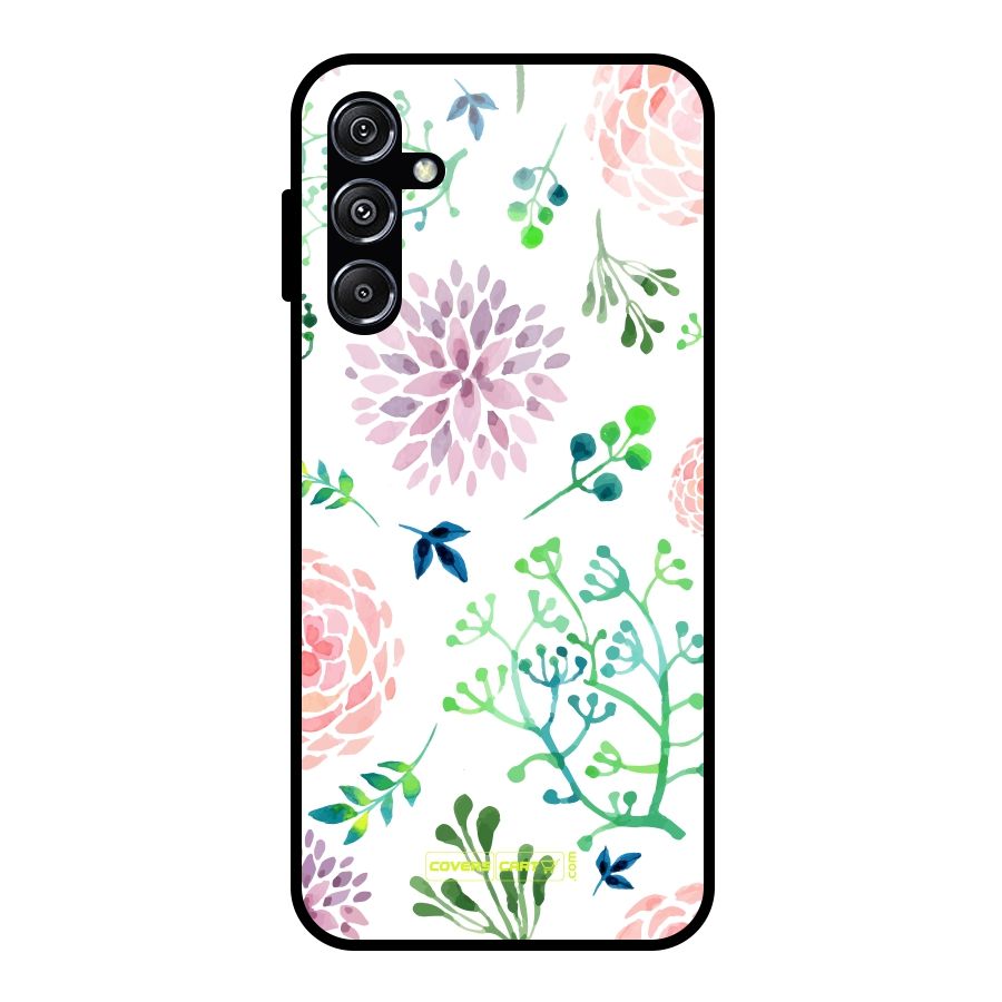 Fresh Floral Glass Back Case for Galaxy M34 5G