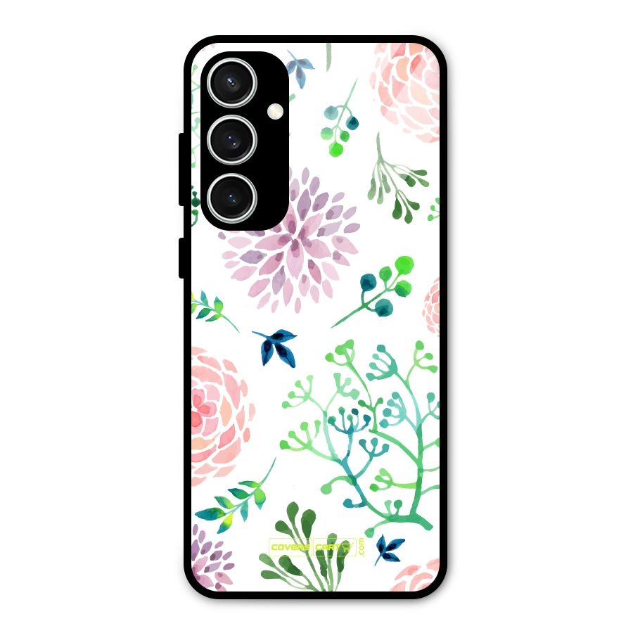 Fresh Floral Glass Back Case for Galaxy S23 FE