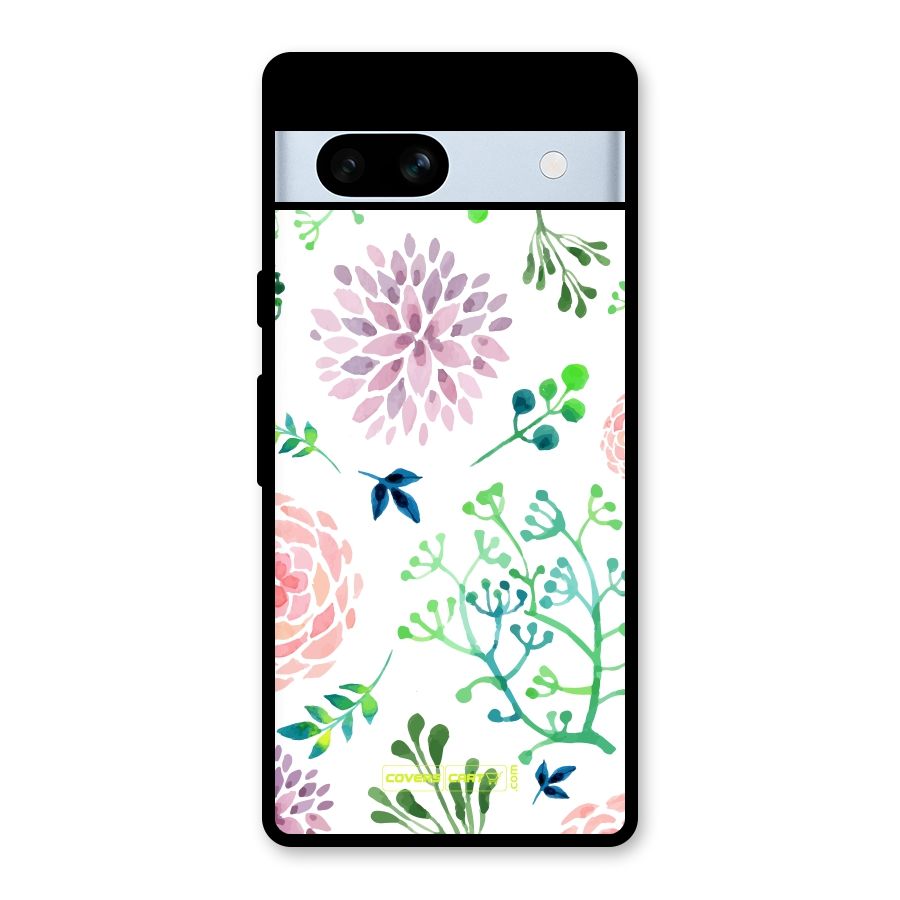 Fresh Floral Glass Back Case for Google Pixel 7a