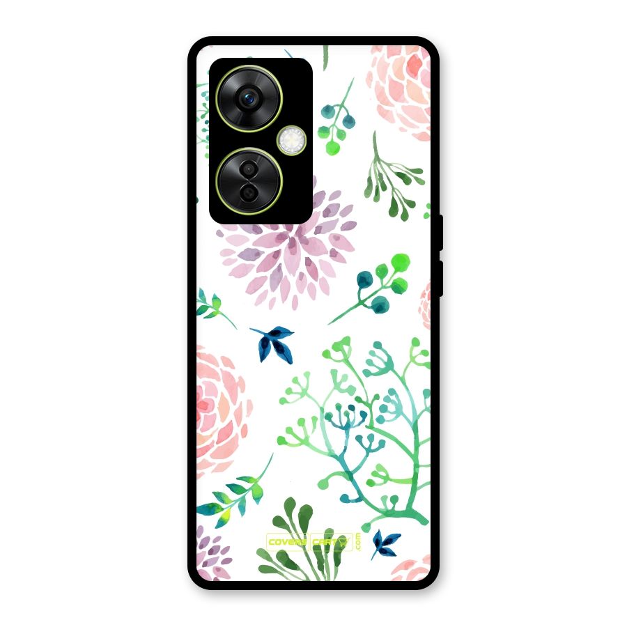 Fresh Floral Glass Back Case for OnePlus Nord CE 3 Lite