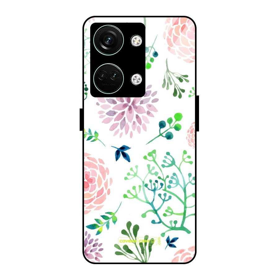 Fresh Floral Glass Back Case for Oneplus Nord 3