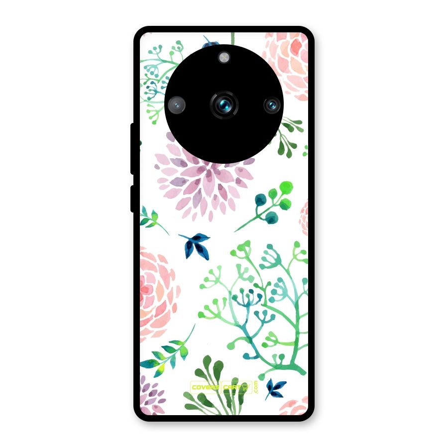 Fresh Floral Glass Back Case for Realme 11 Pro