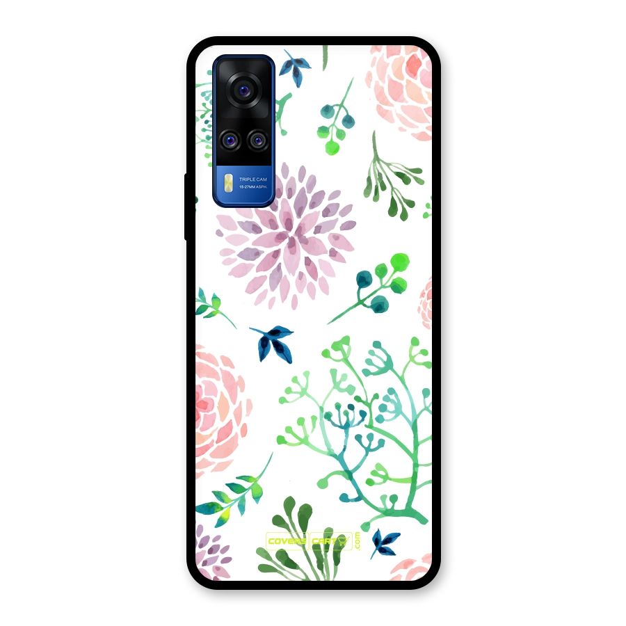 Fresh Floral Glass Back Case for Vivo Y31