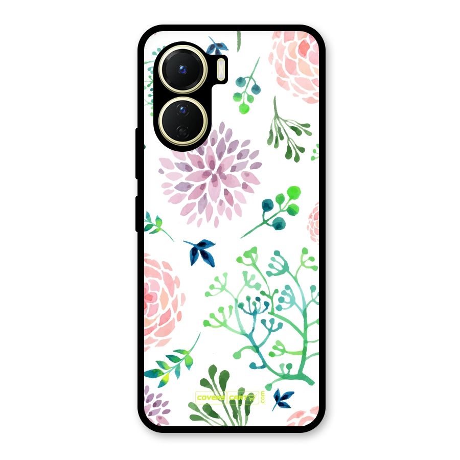 Fresh Floral Glass Back Case for Vivo Y56
