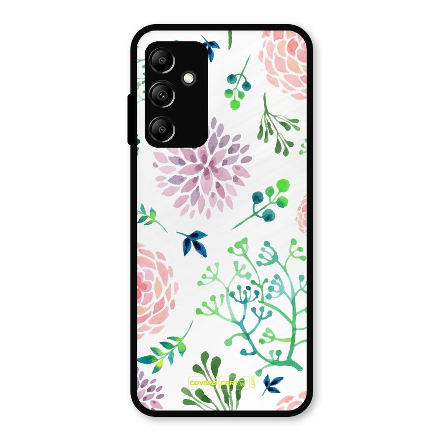 Fresh Floral Metal Back Case for Galaxy A14 5G