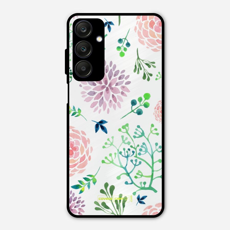 Fresh Floral Metal Back Case for Galaxy A25 5G
