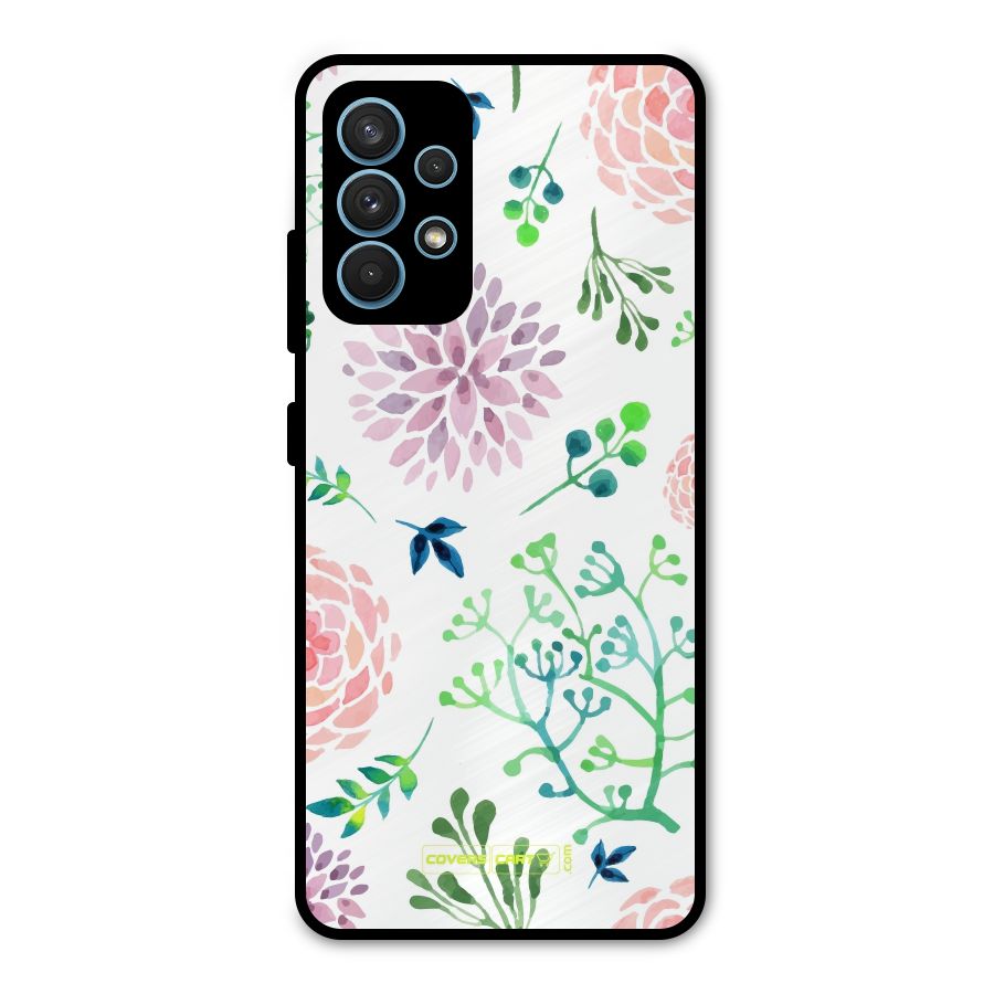 Fresh Floral Metal Back Case for Galaxy A32