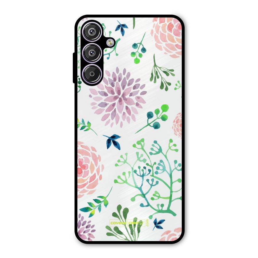 Fresh Floral Metal Back Case for Galaxy F15