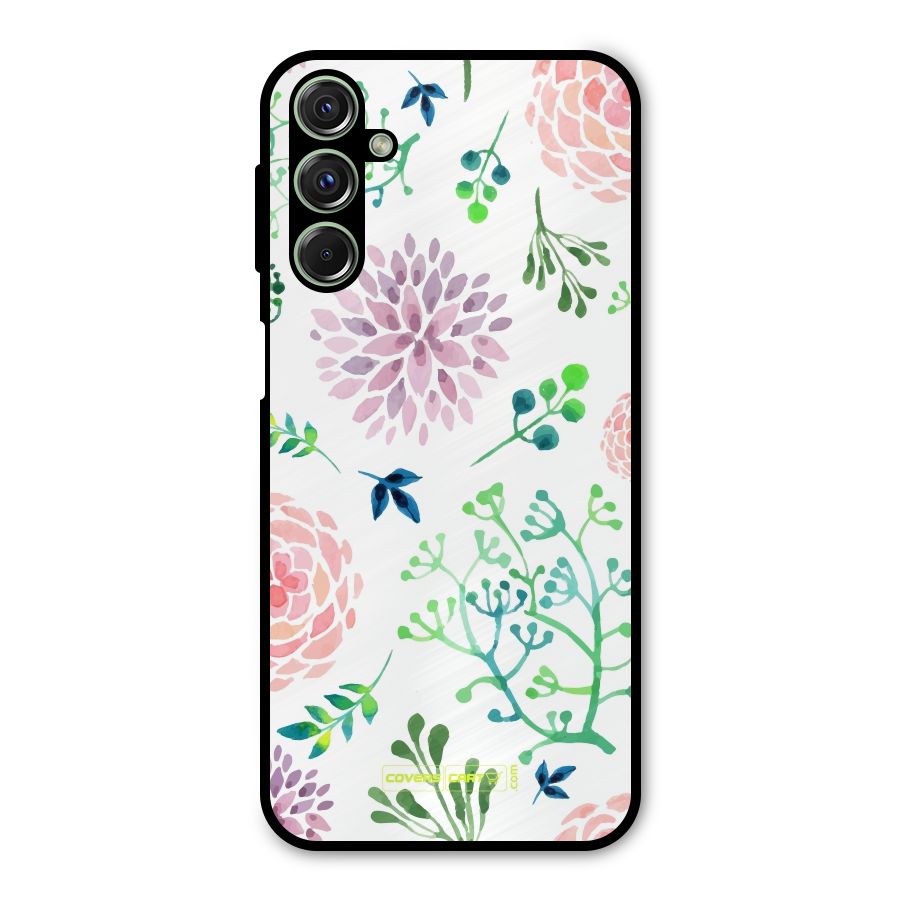 Fresh Floral Metal Back Case for Galaxy F34