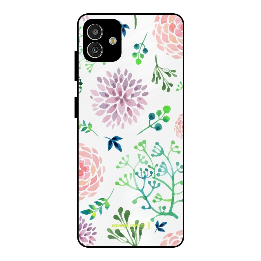 Fresh Floral Metal Back Case for Galaxy M13 5G