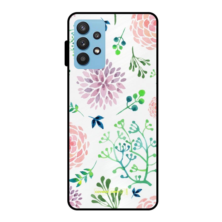 Fresh Floral Metal Back Case for Galaxy M32 5G