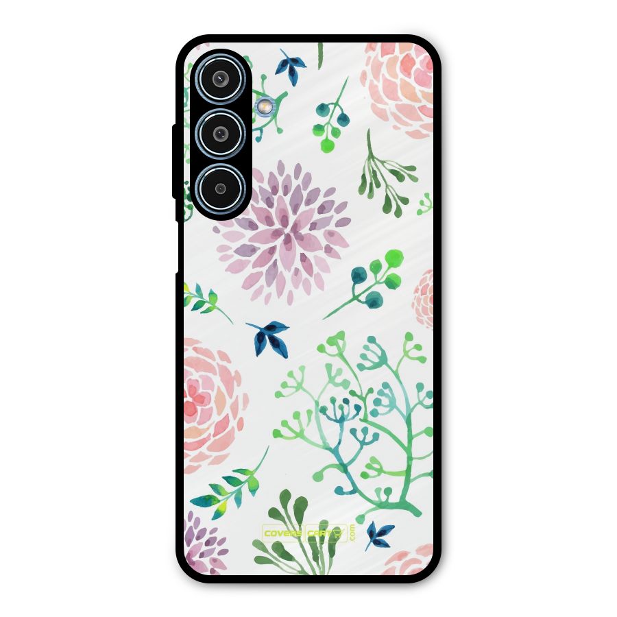 Fresh Floral Metal Back Case for Galaxy M35