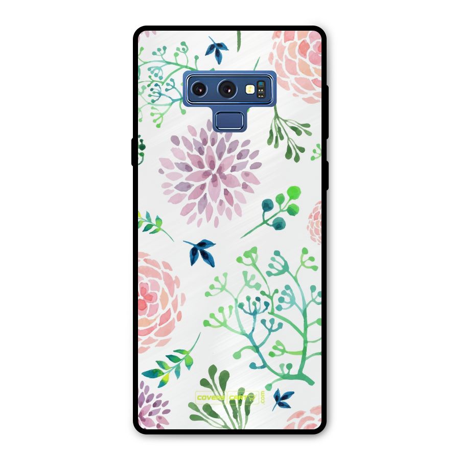 Fresh Floral Metal Back Case for Galaxy Note 9