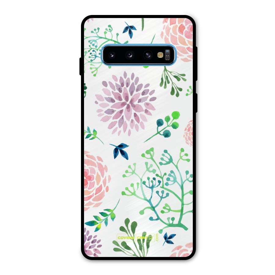 Fresh Floral Metal Back Case for Galaxy S10