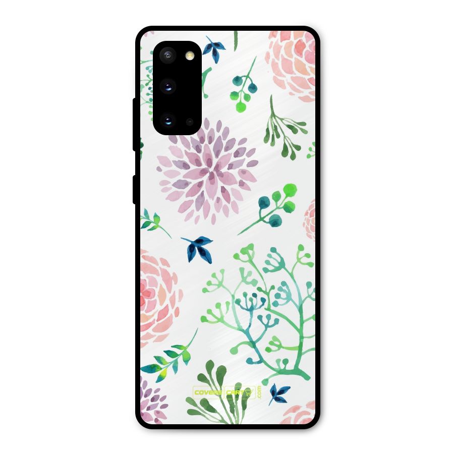 Fresh Floral Metal Back Case for Galaxy S20