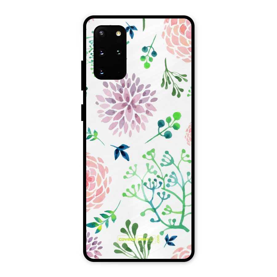 Fresh Floral Metal Back Case for Galaxy S20 Plus