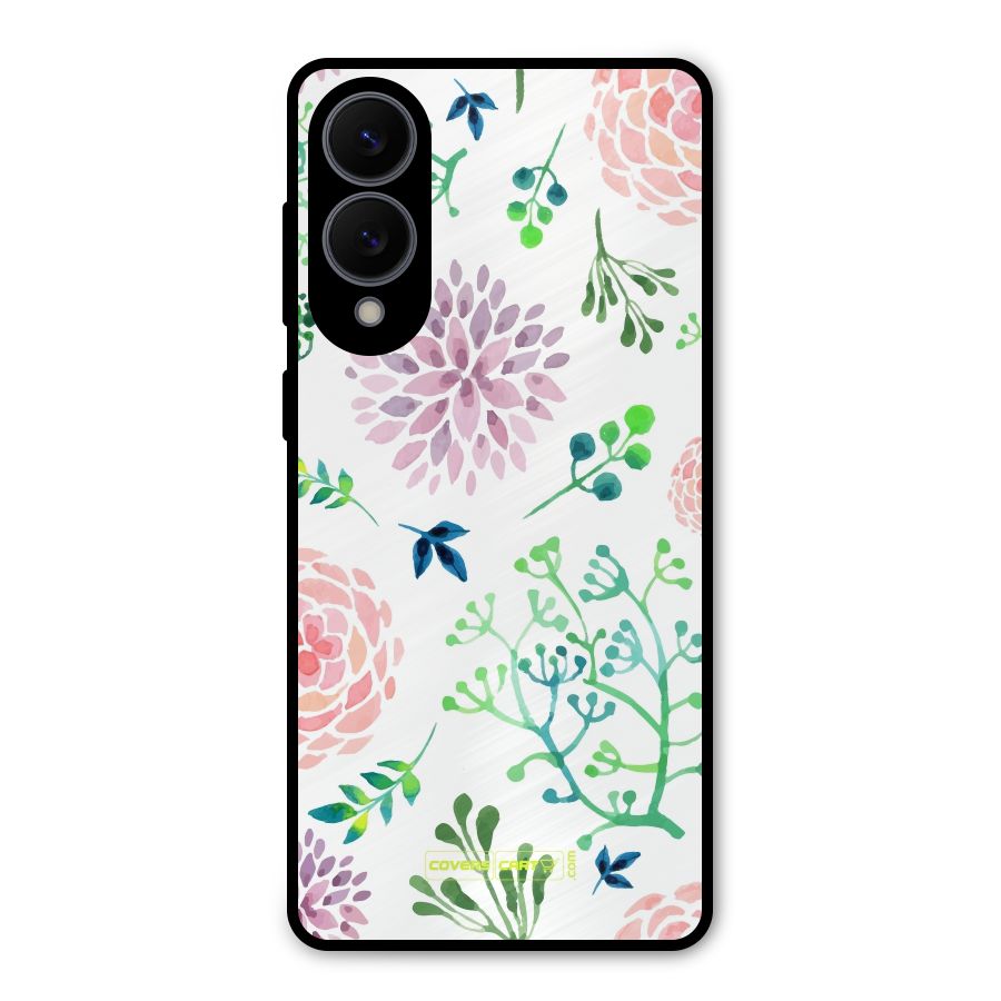 Fresh Floral Metal Back Case for Galaxy S25 Edge