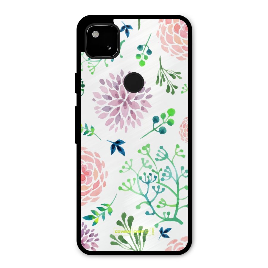 Fresh Floral Metal Back Case for Google Pixel 4a