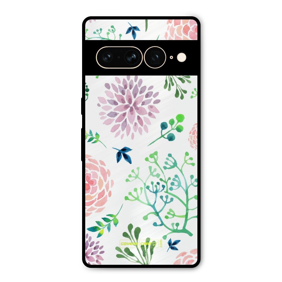 Fresh Floral Metal Back Case for Google Pixel 7 Pro