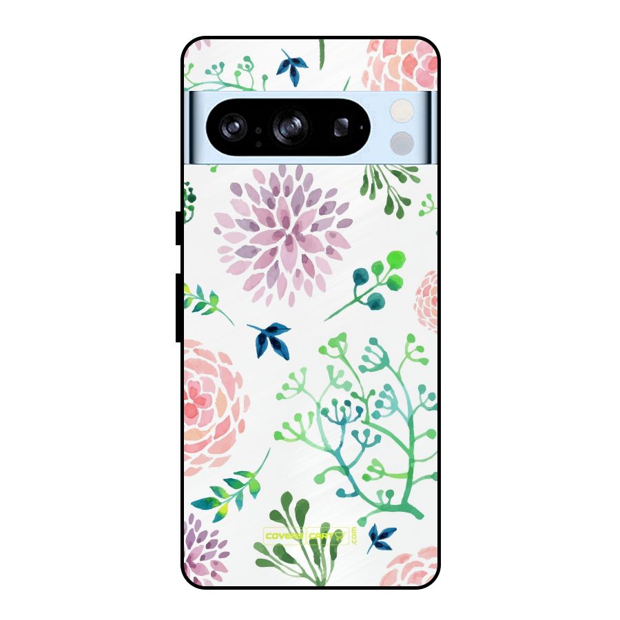 Fresh Floral Metal Back Case for Google Pixel 8 Pro