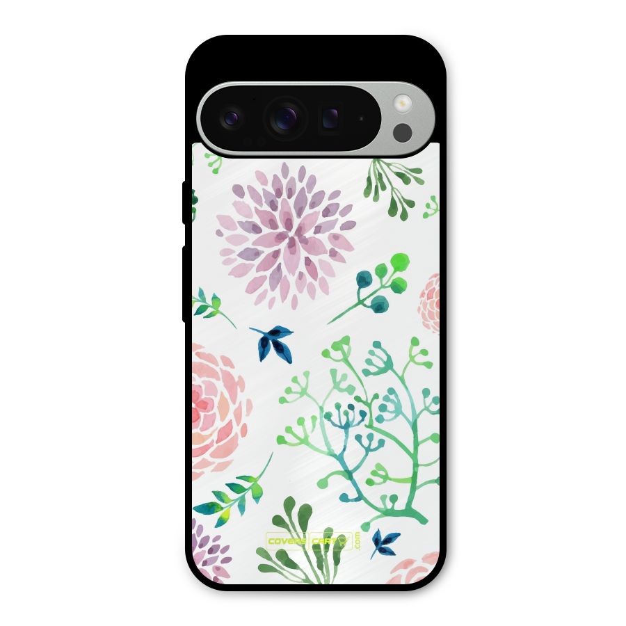 Fresh Floral Metal Back Case for Google Pixel 9 Pro XL
