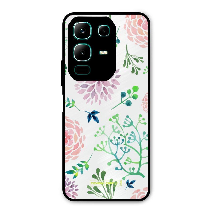 Fresh Floral Metal Back Case for Infinix Note 50x
