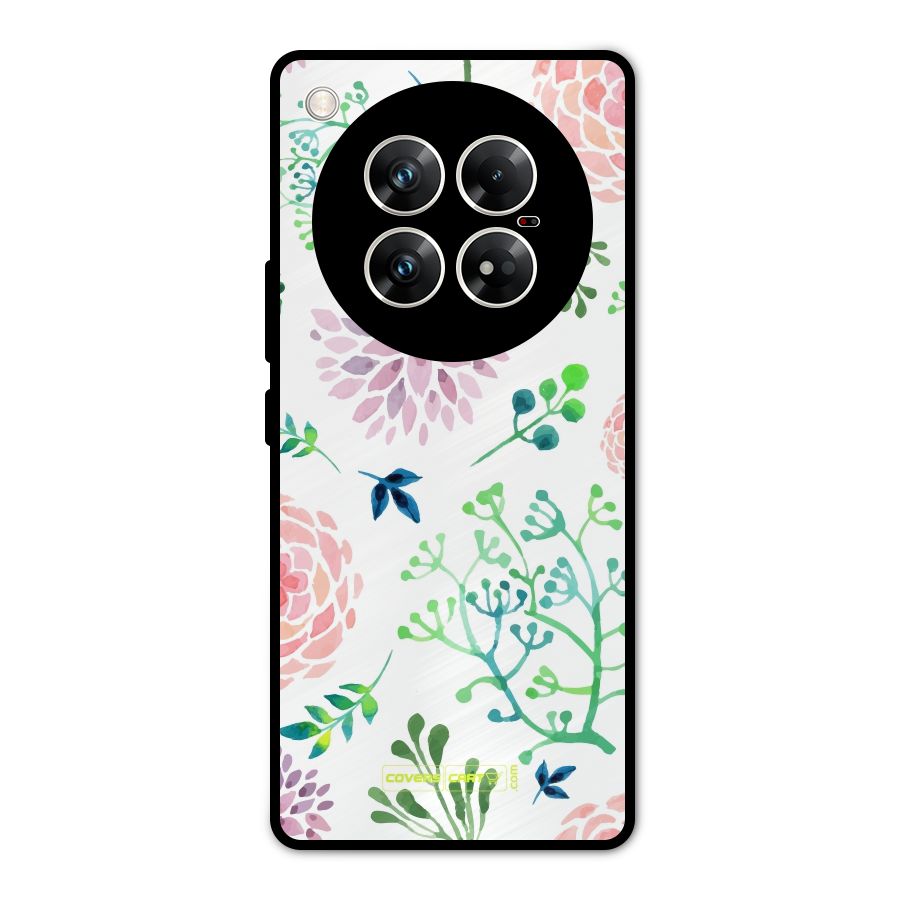 Fresh Floral Metal Back Case for Infinix Zero 40 5G
