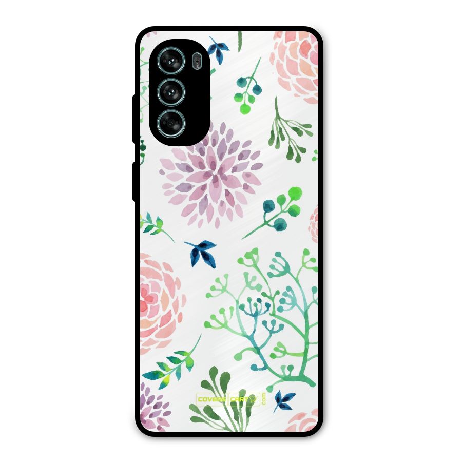 Fresh Floral Metal Back Case for Moto G62