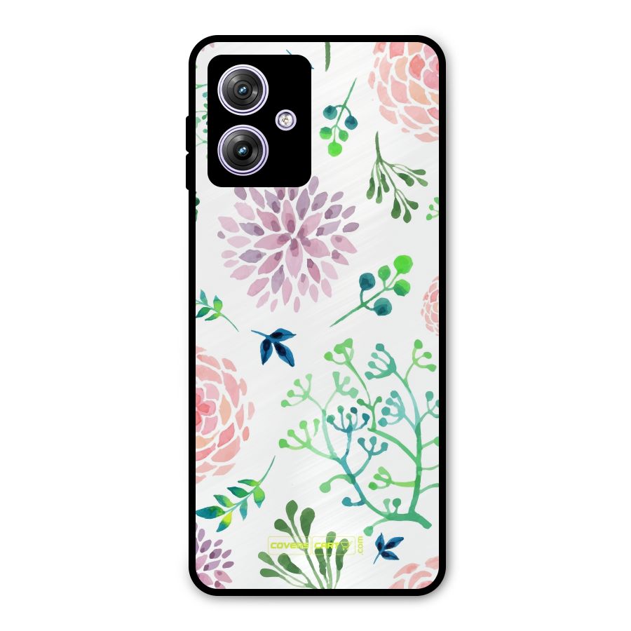 Fresh Floral Metal Back Case for Moto G64
