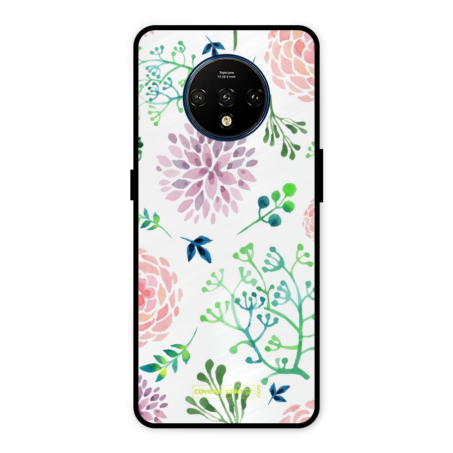 Fresh Floral Metal Back Case for OnePlus 7T