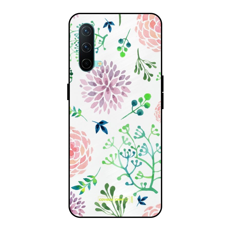 Fresh Floral Metal Back Case for OnePlus Nord CE 5G