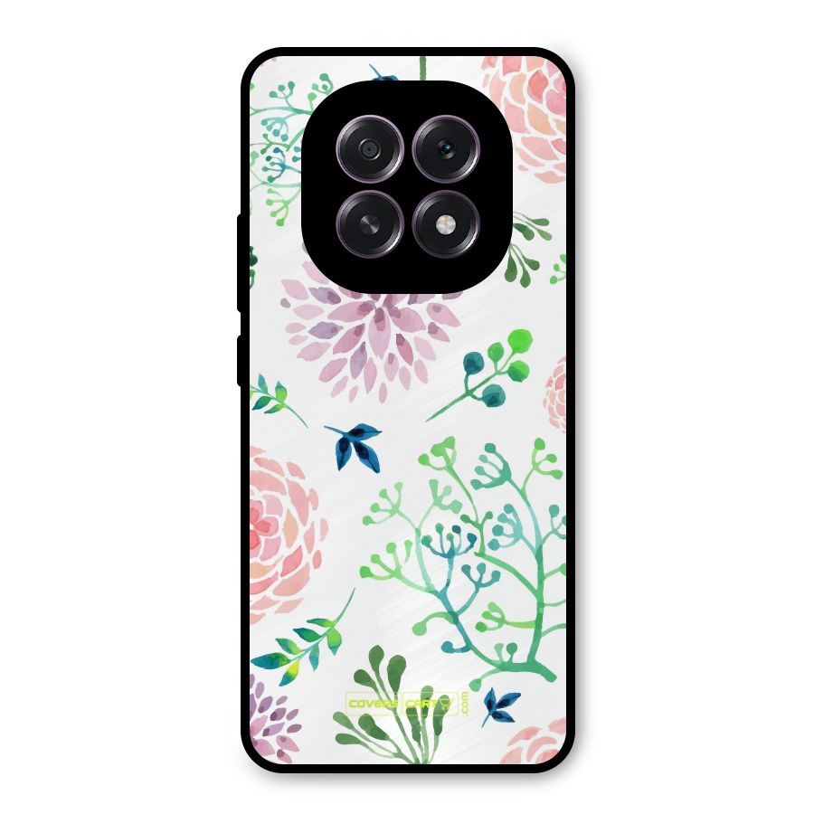 Fresh Floral Metal Back Case for Oppo F29