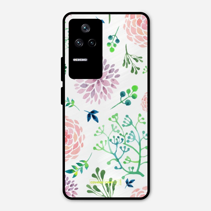 Fresh Floral Metal Back Case for Poco F4 5G