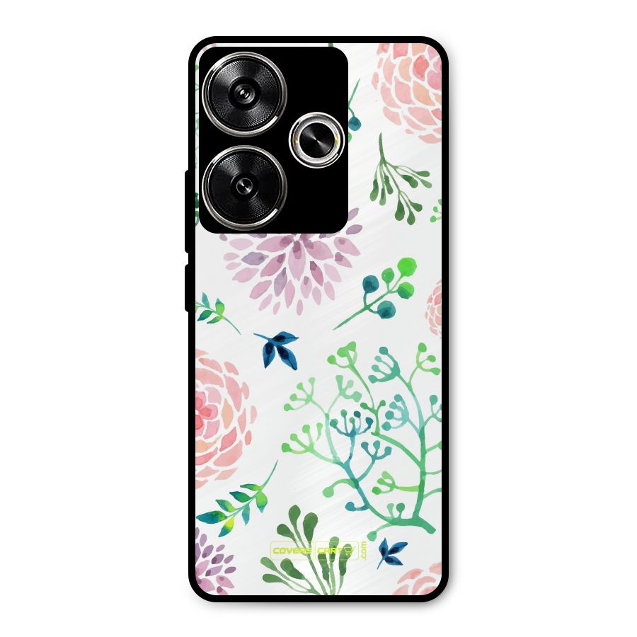Fresh Floral Metal Back Case for Poco F6