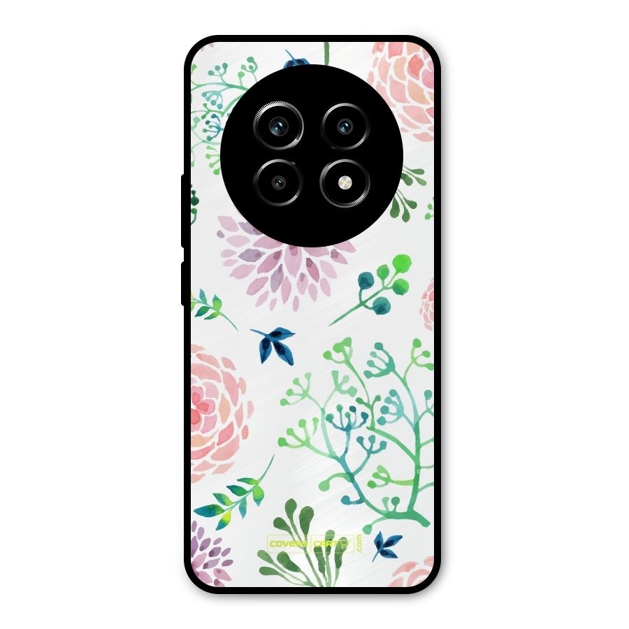 Fresh Floral Metal Back Case for Realme 13 Pro