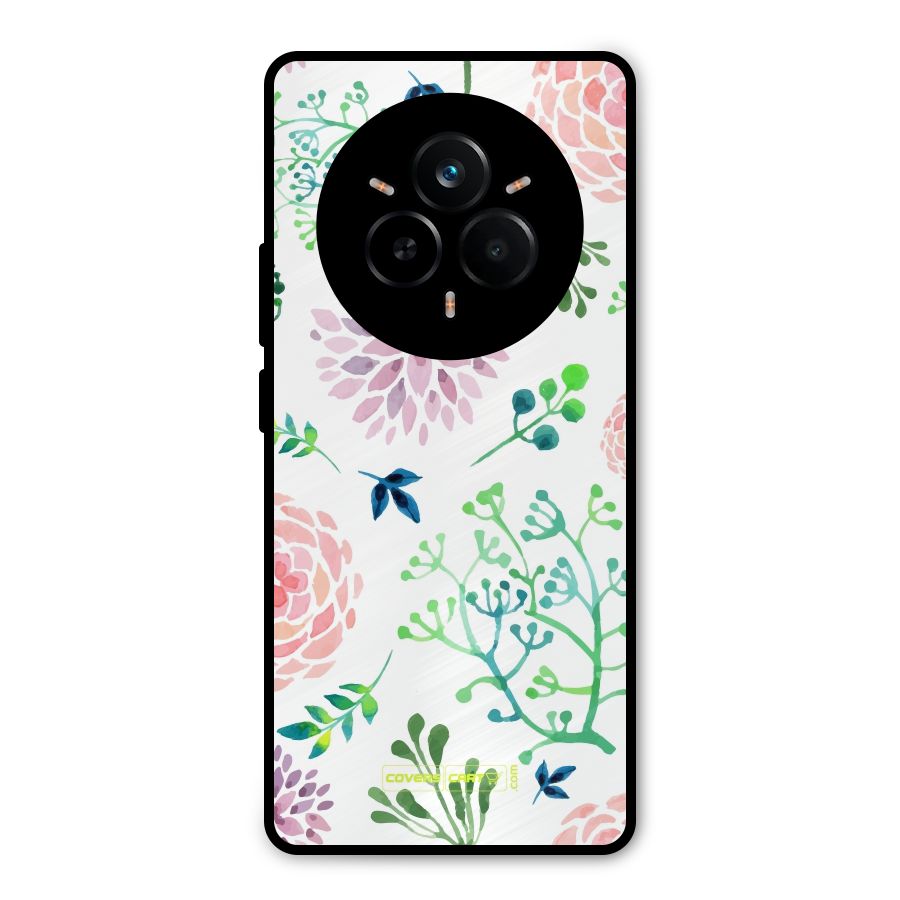 Fresh Floral Metal Back Case for Realme 14 Pro