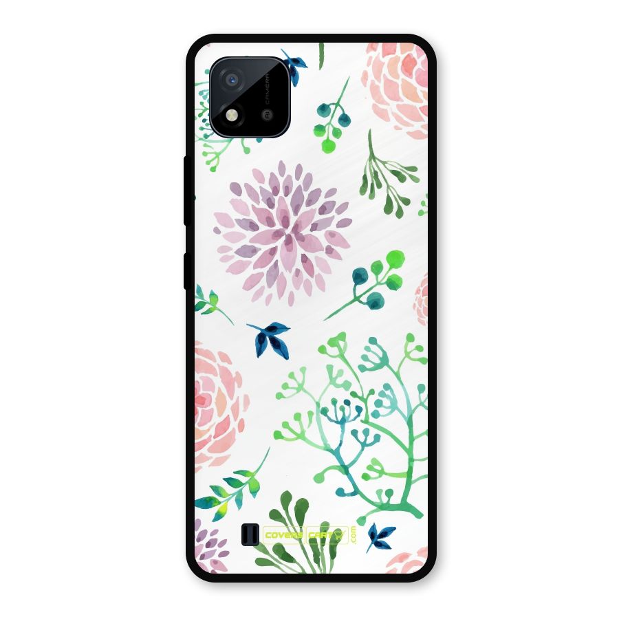 Fresh Floral Metal Back Case for Realme C11 2021