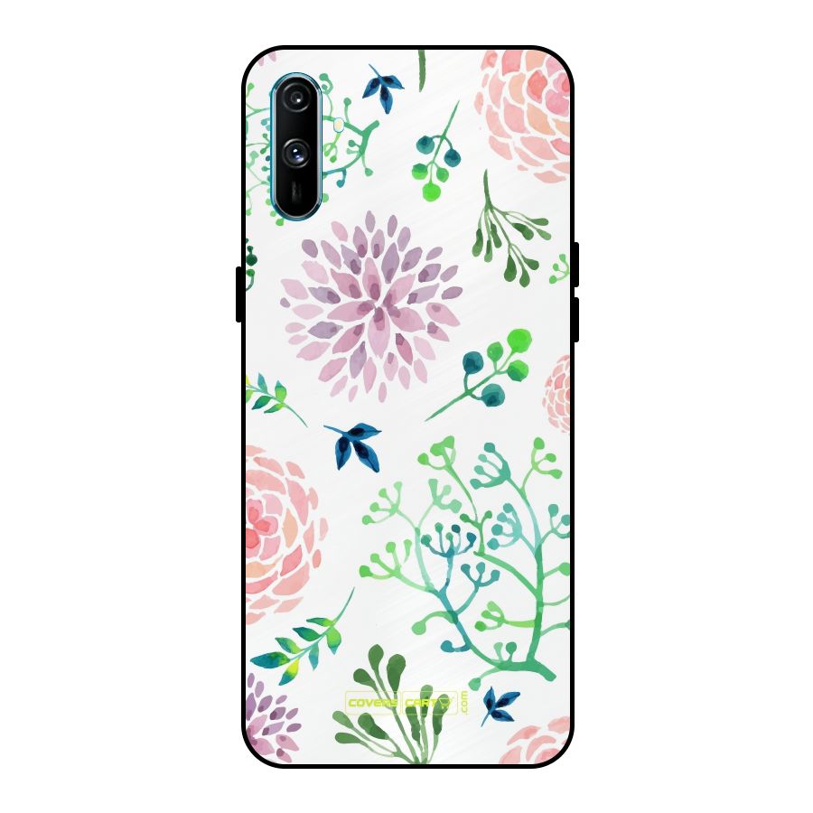 Fresh Floral Metal Back Case for Realme C3