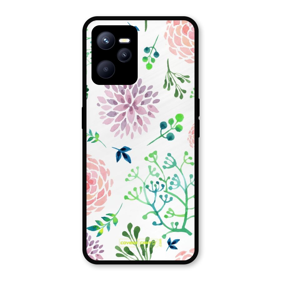 Fresh Floral Metal Back Case for Realme C35