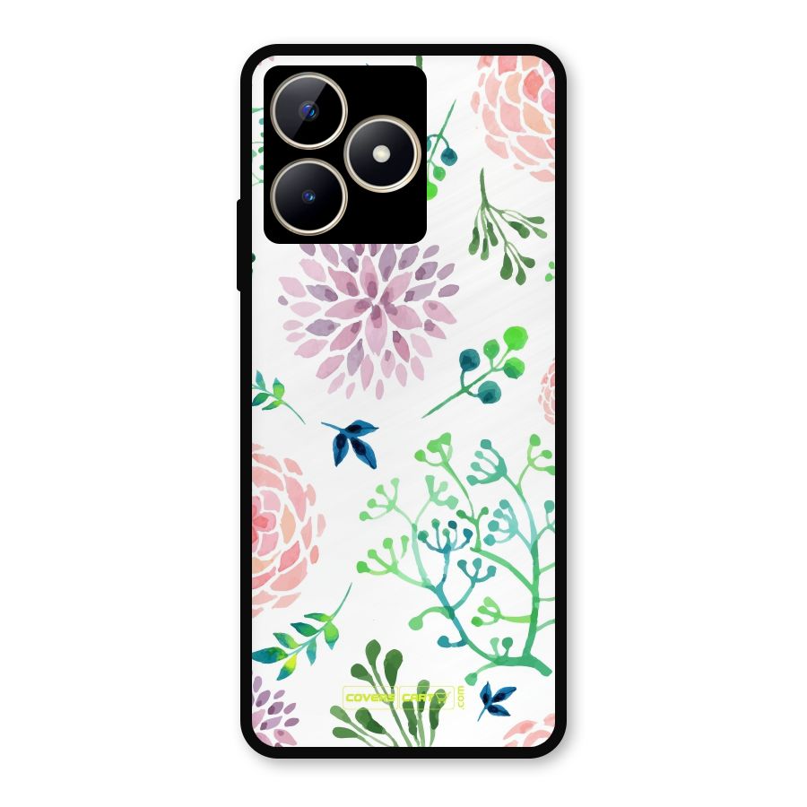 Fresh Floral Metal Back Case for Realme C53