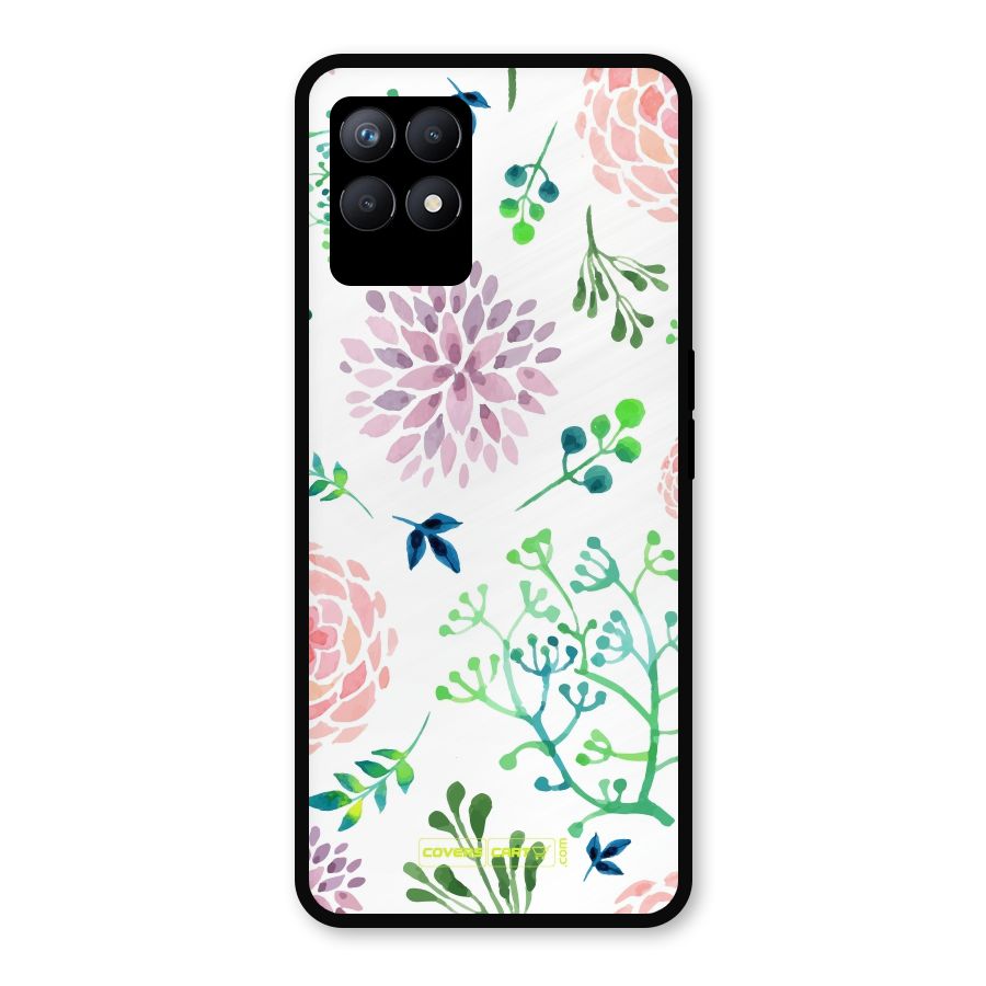 Fresh Floral Metal Back Case for Realme Narzo 50