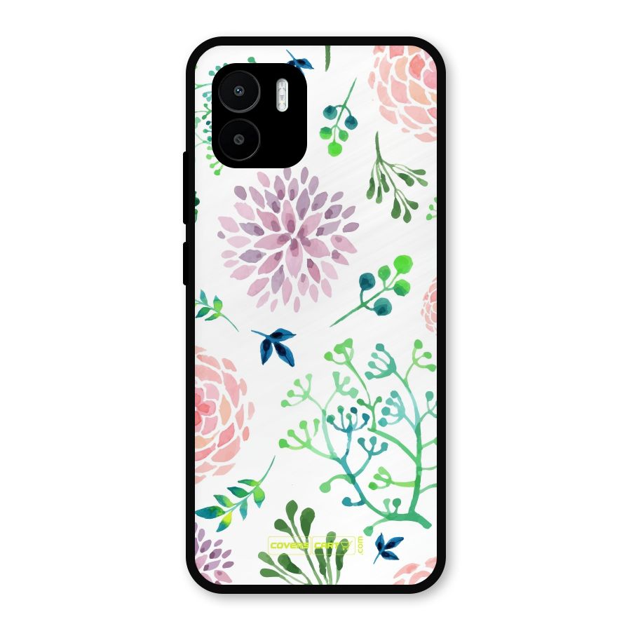 Fresh Floral Metal Back Case for Redmi A2
