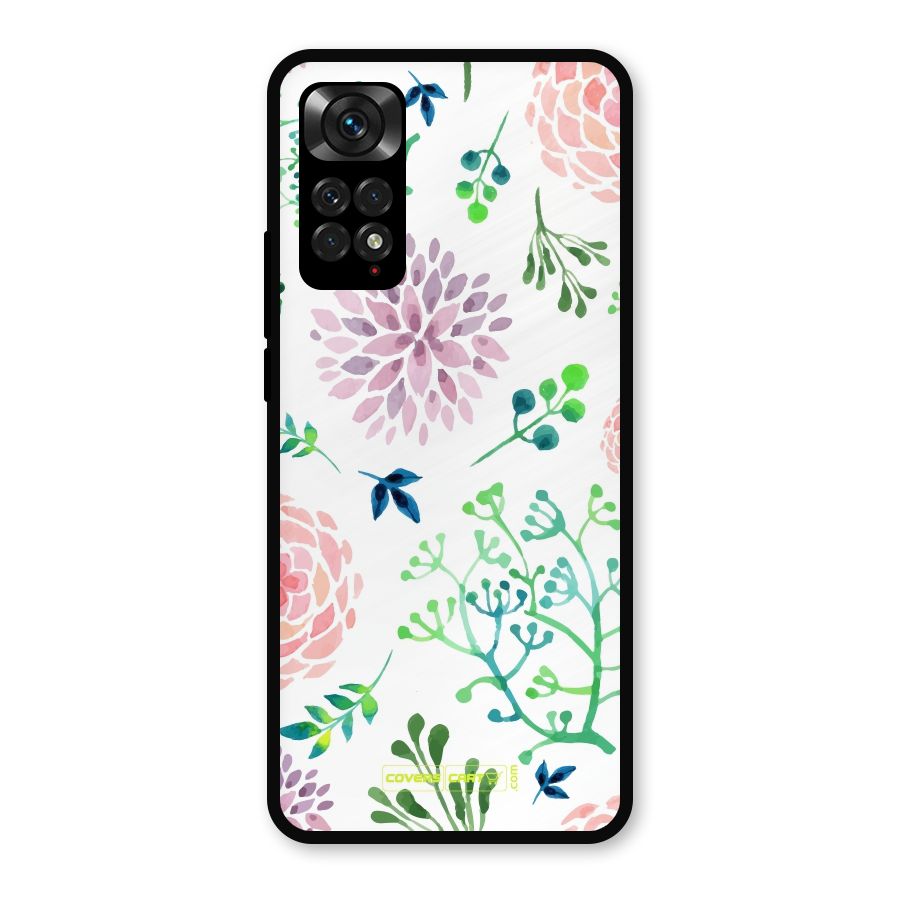 Fresh Floral Metal Back Case for Redmi Note 11