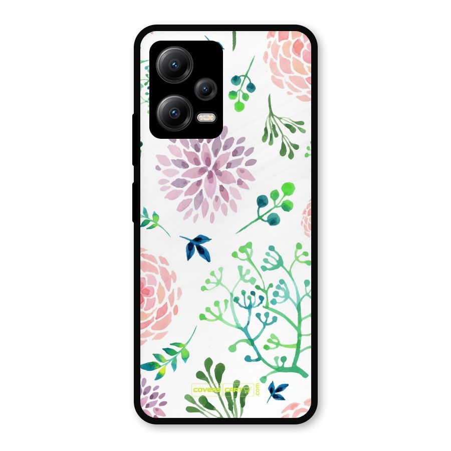 Fresh Floral Metal Back Case for Redmi Note 12 5G