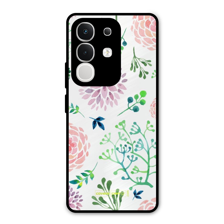 Fresh Floral Metal Back Case for Vivo T4x