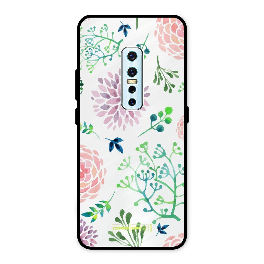 Fresh Floral Metal Back Case for Vivo V17 Pro