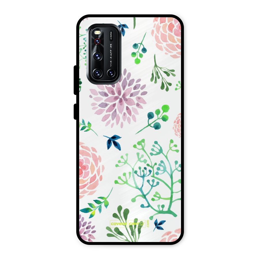 Fresh Floral Metal Back Case for Vivo V19