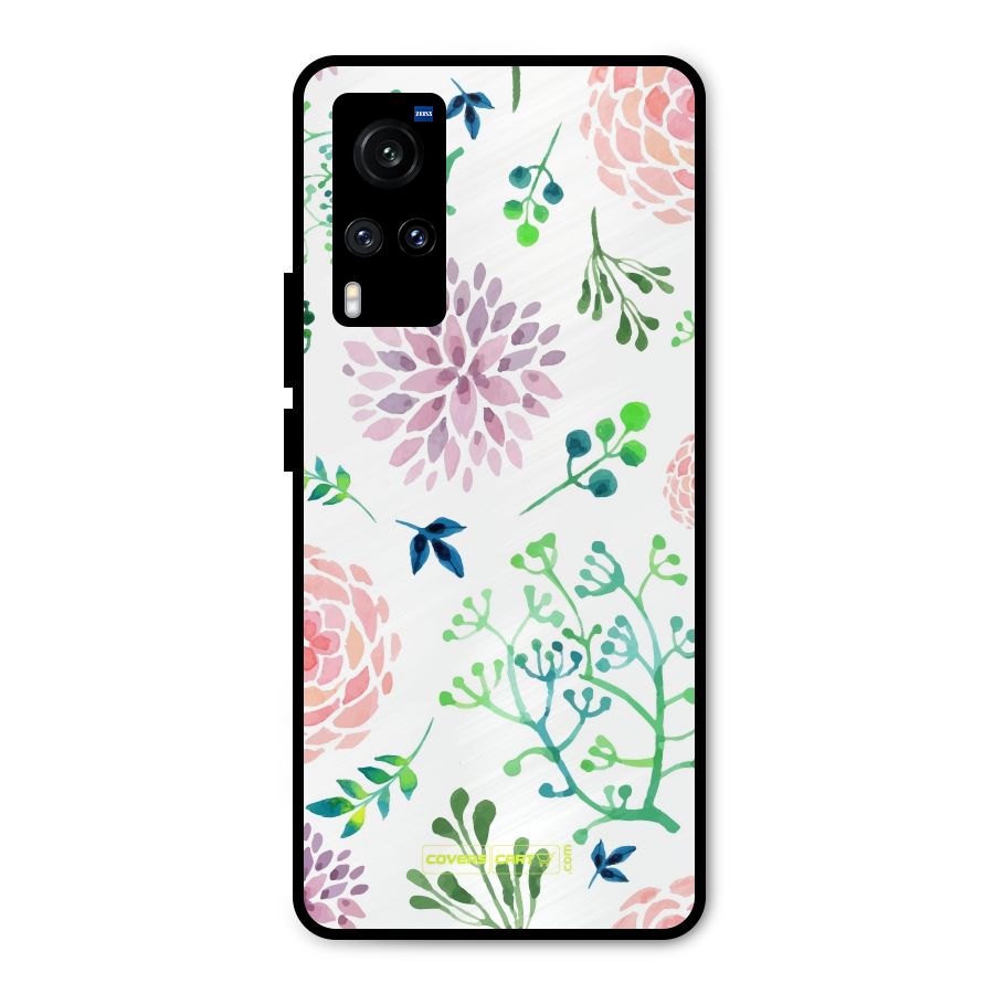 Fresh Floral Metal Back Case for Vivo X60